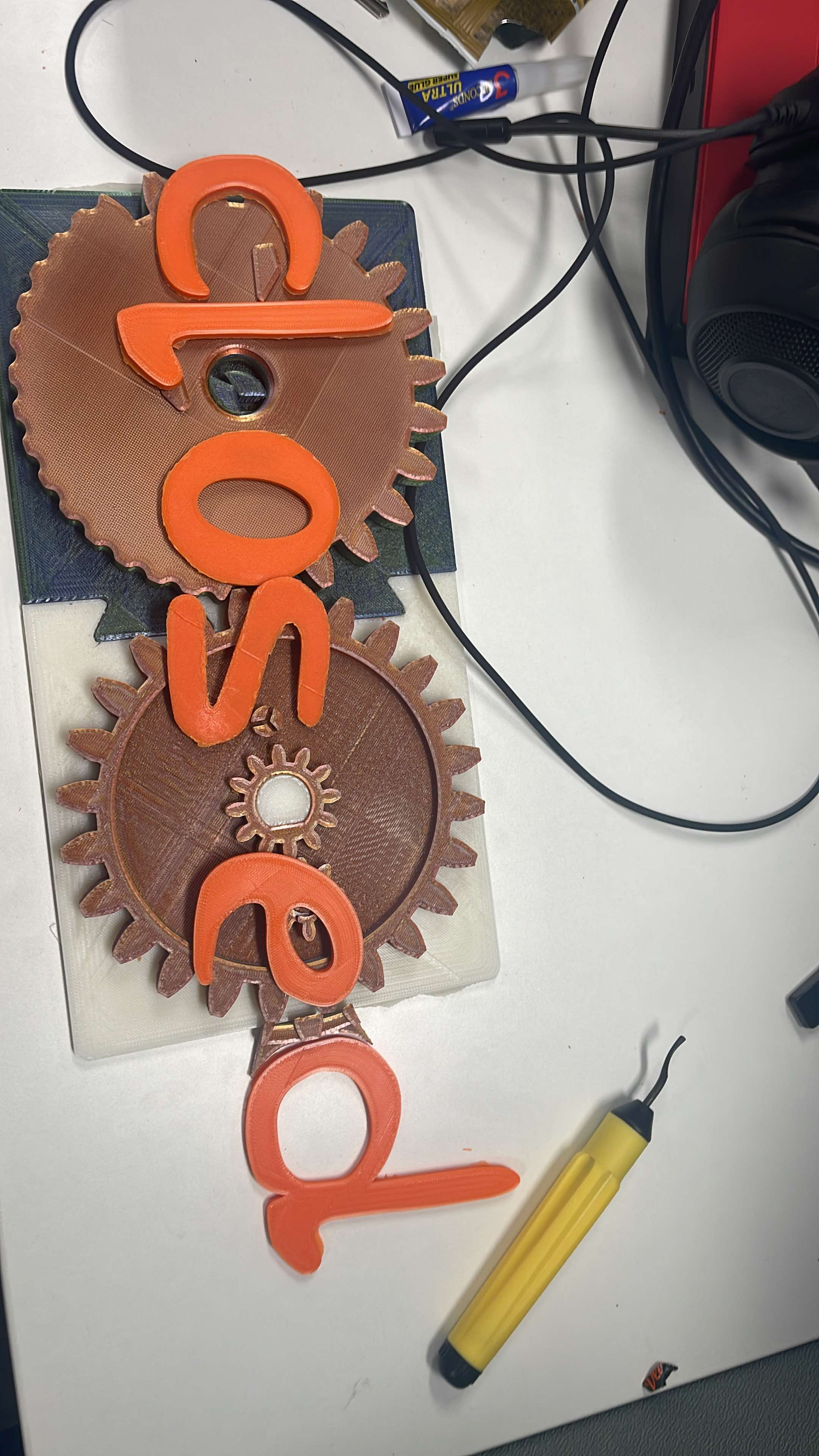 3D printed open close sign